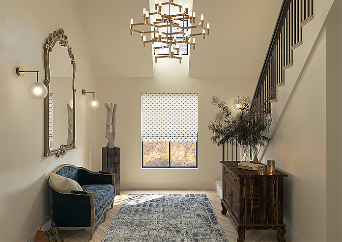Hanalei, Sky Blue - Motorised Roman Blind - Image 5